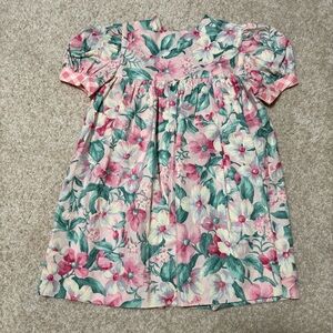 Vintage‎ Toddle Tyke Floral Puff Sleeve Dress 4T USA Made